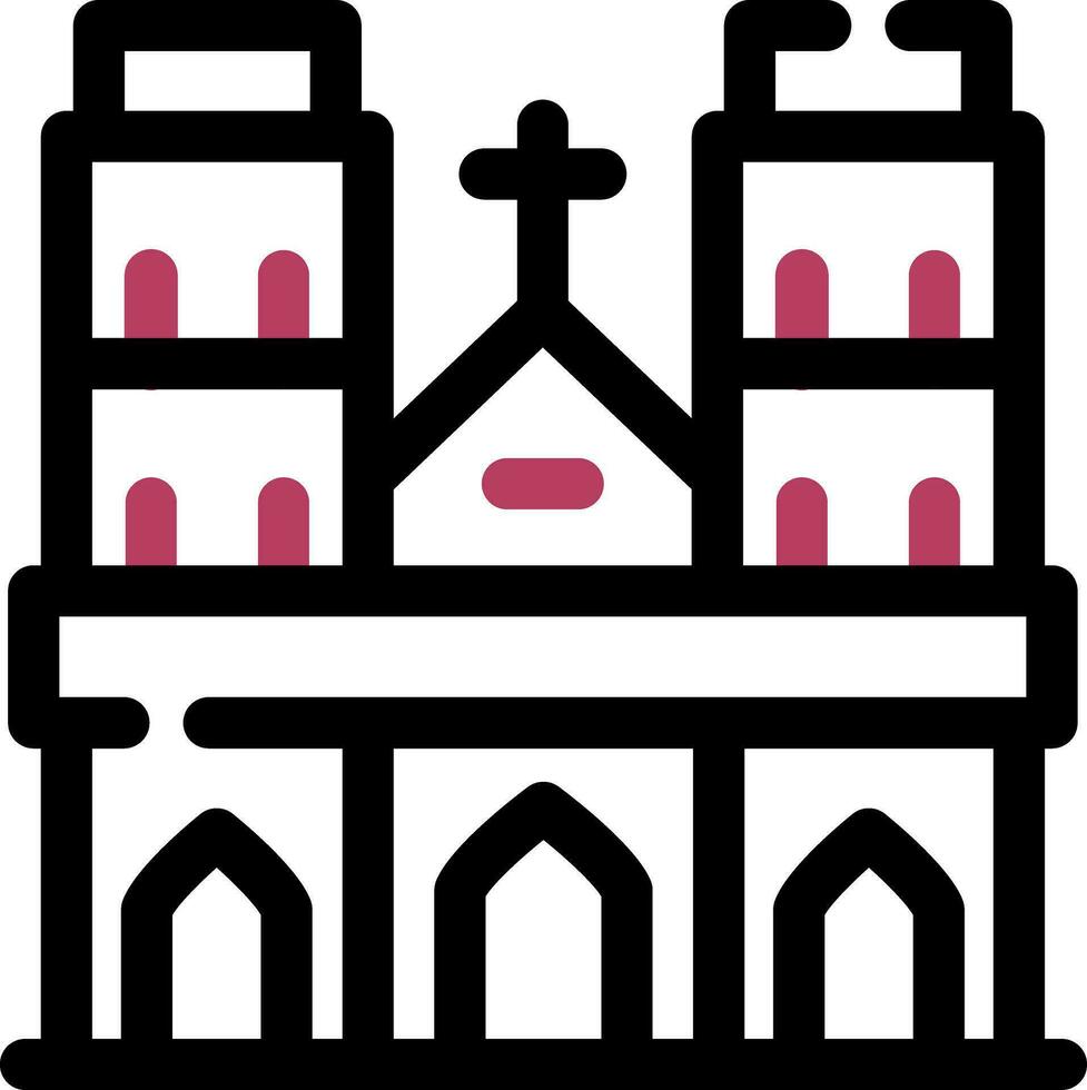 diseño de icono creativo de notre dame vector