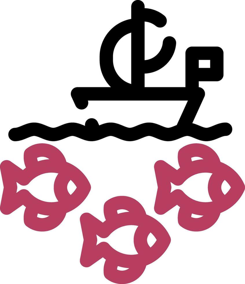 Fishing Boat Creative Icon Design vector