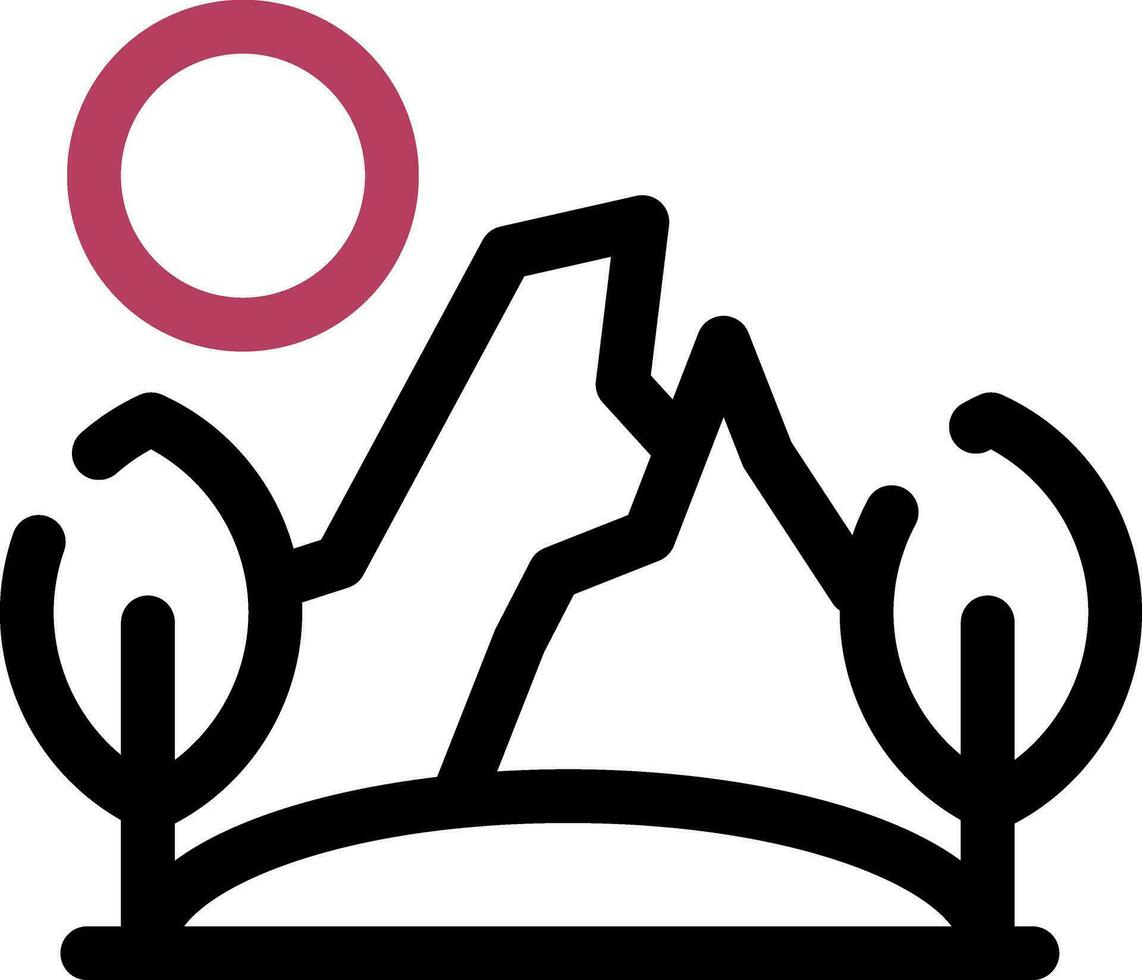 Hot Spring Landscape Creative Icon Design vector