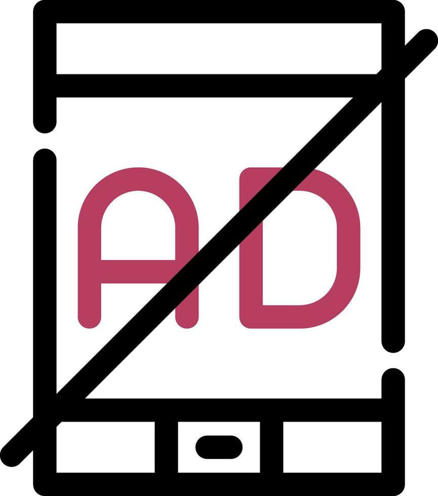 No Ad Creative Icon Design vector