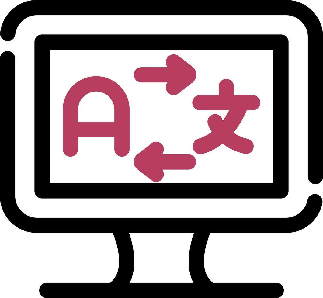 Online Language Teacher Creative Icon Design vector