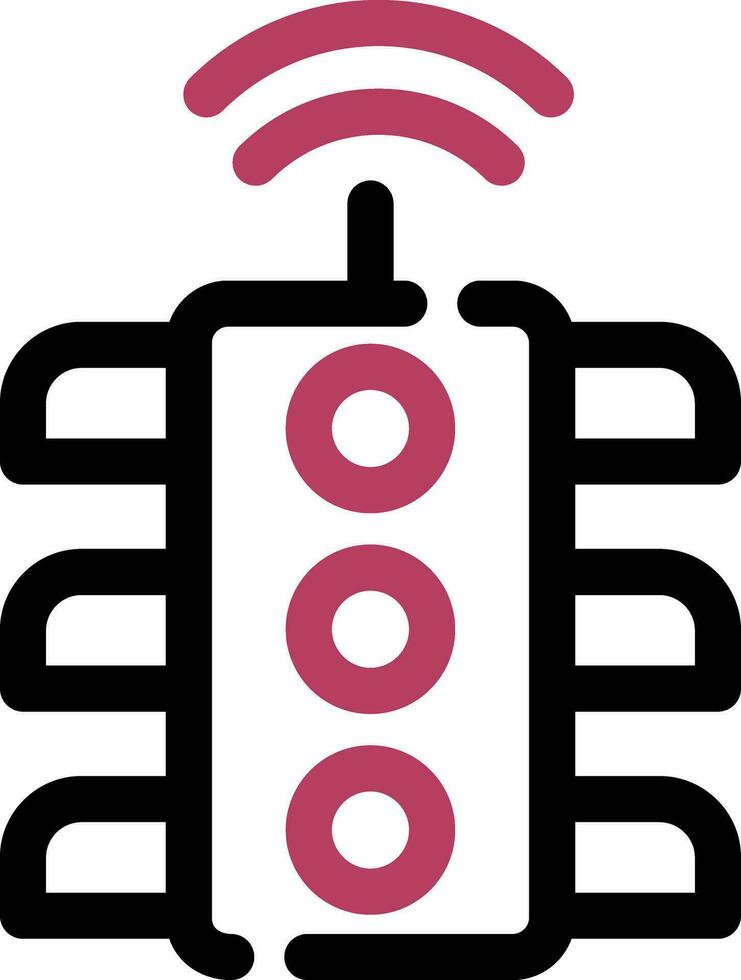 Smart Traffic Light Creative Icon Design vector