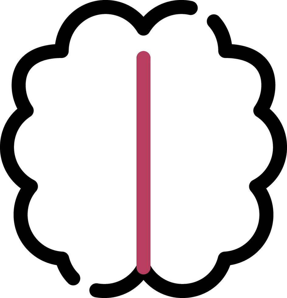 Human Brain Creative Icon Design vector