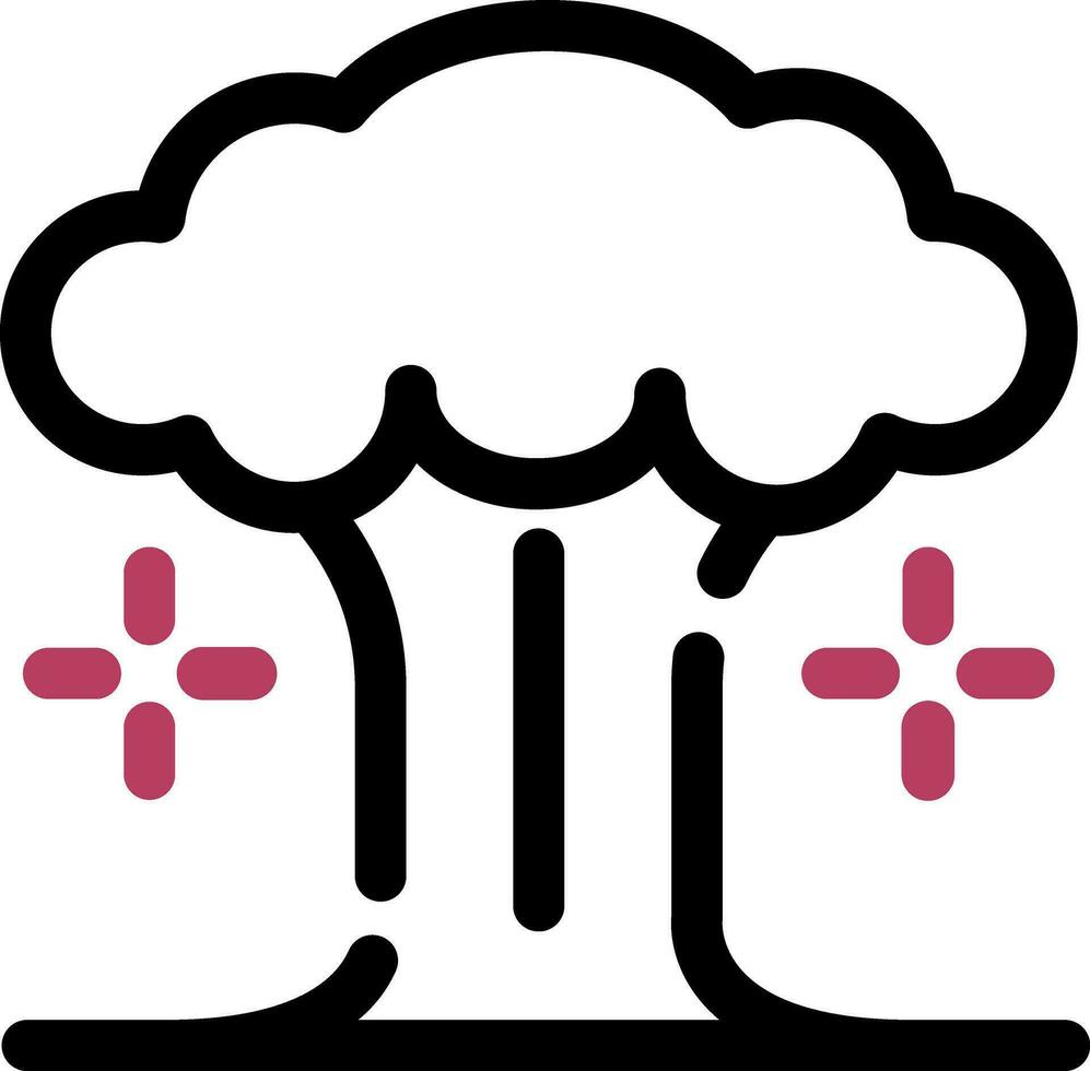 Nuclear Explosion Creative Icon Design vector