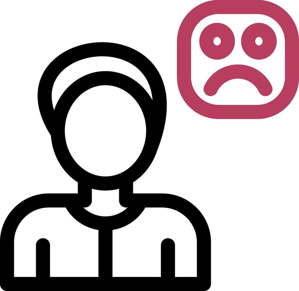 Sad Creative Icon Design vector