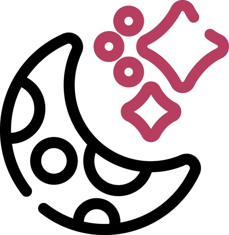 Moon Stars Creative Icon Design vector