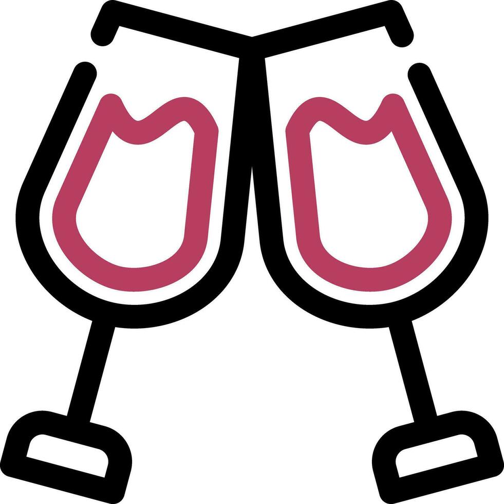 Glass Cheers Creative Icon Design vector