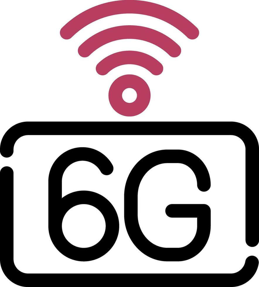 6G Network Creative Icon Design vector