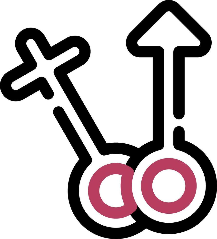 Venus-Mars Creative Icon Design vector