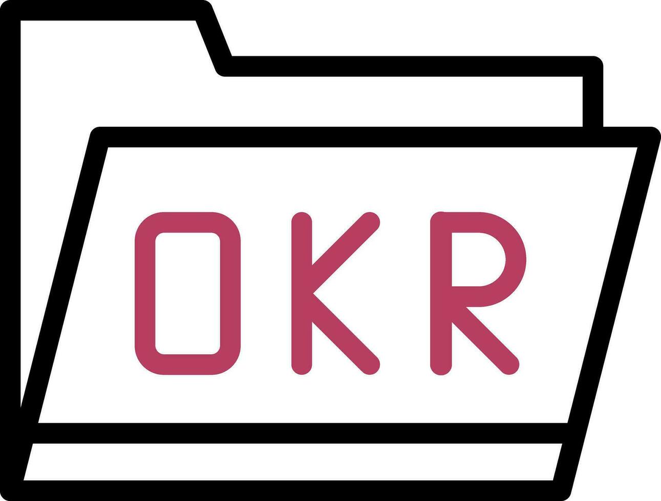 Okr Folder Creative Icon Design vector