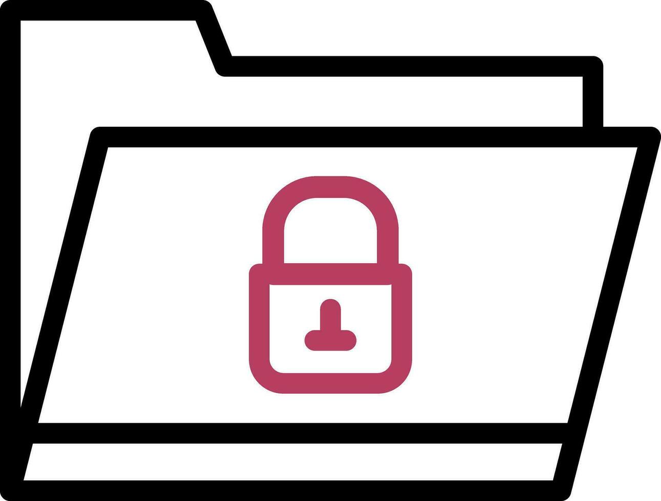 Locked Folder Creative Icon Design vector