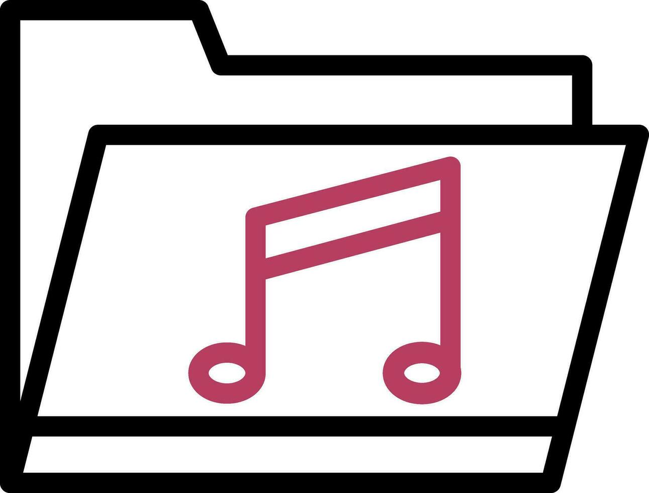 Music Folder Creative Icon Design vector