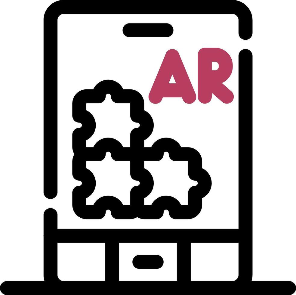 Ar Puzzle Creative Icon Design vector