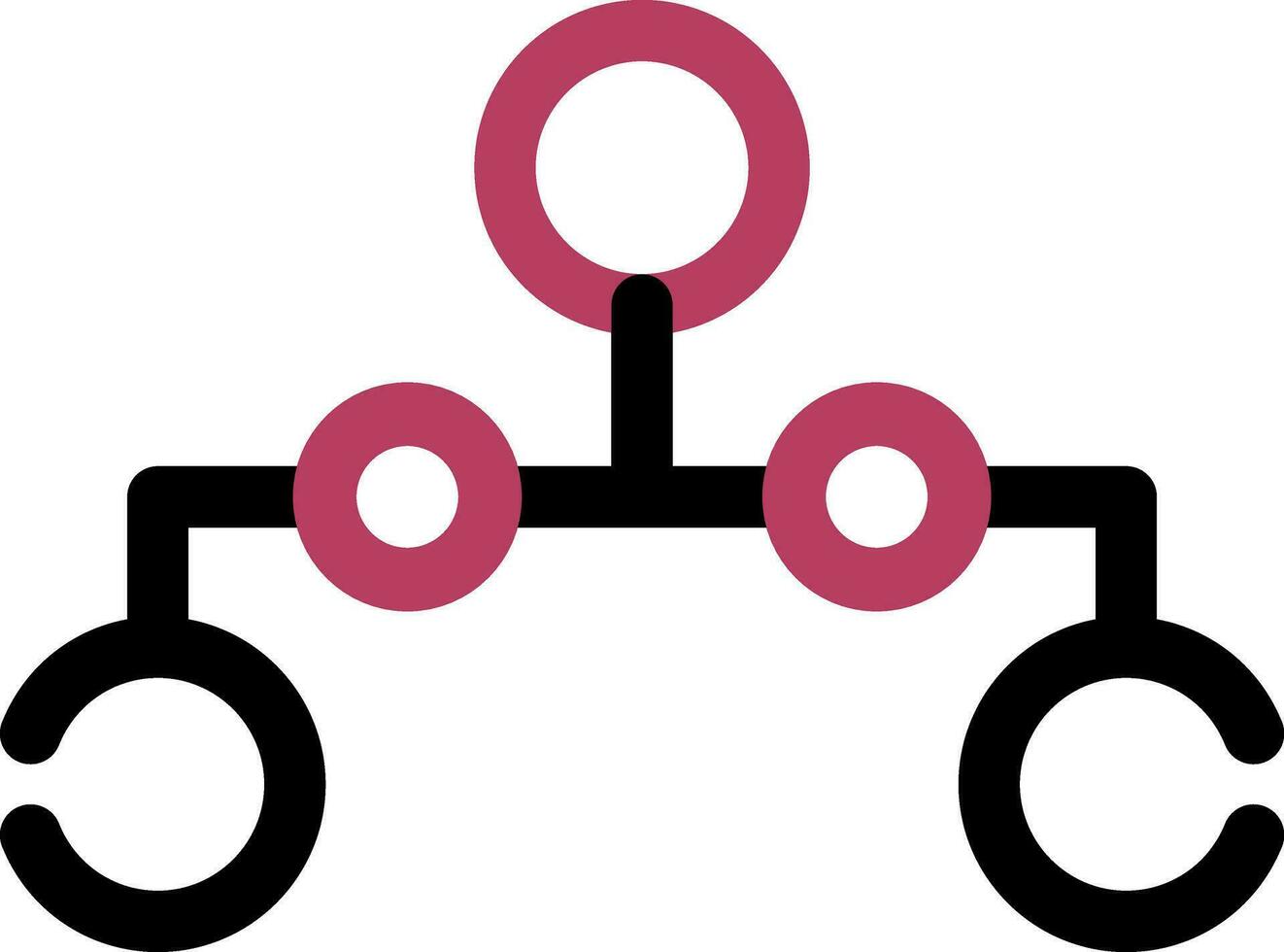 Circle Picture Hierarchy Creative Icon Design vector