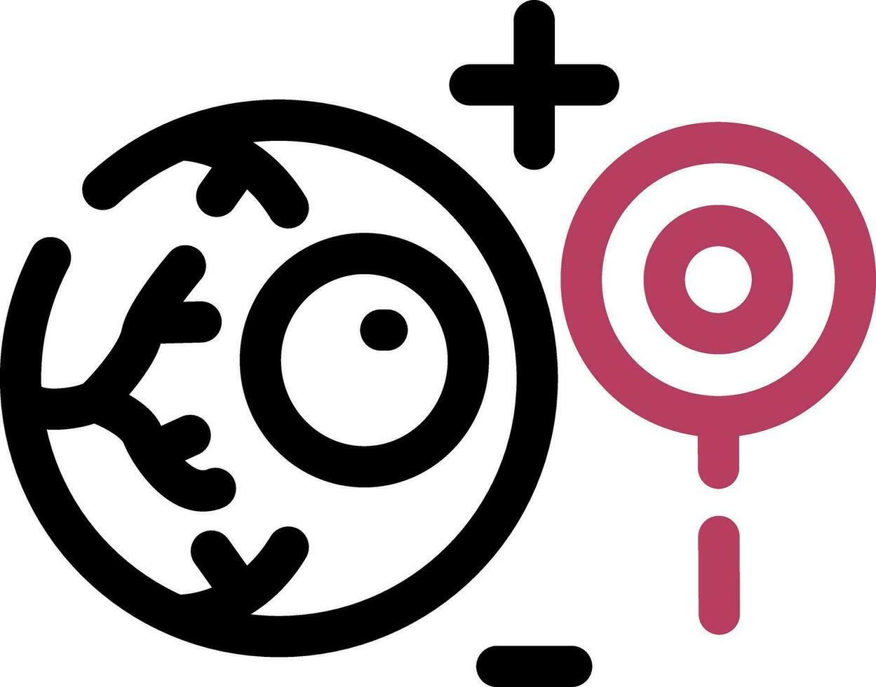 Manual Eye Examination Creative Icon Design vector