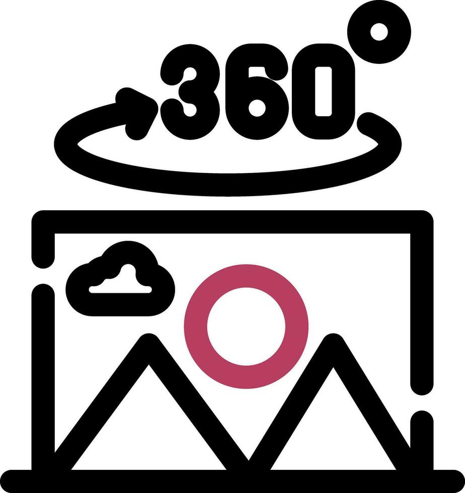 360 Degree Photo Creative Icon Design vector