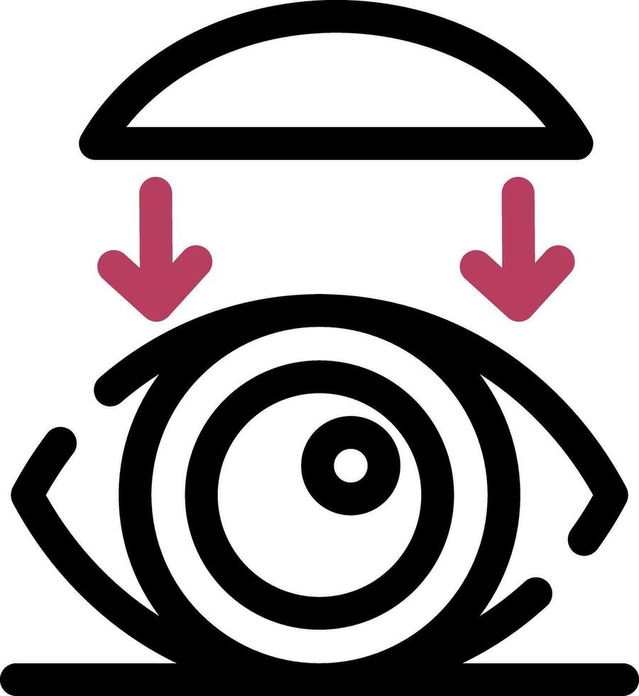 Rigid Contact Lenses Creative Icon Design vector