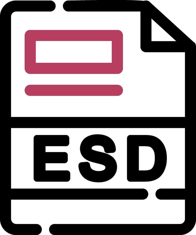 esd creativo icono diseño vector