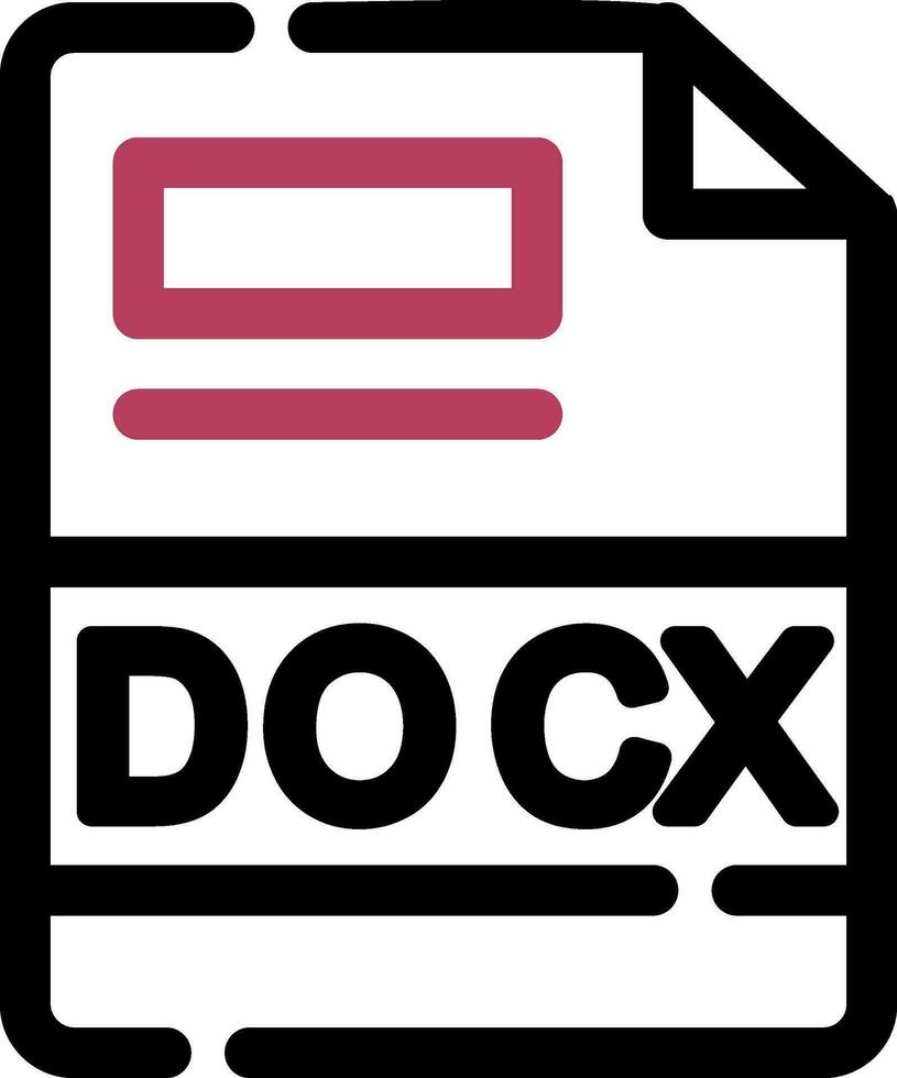 DOCX Creative Icon Design vector