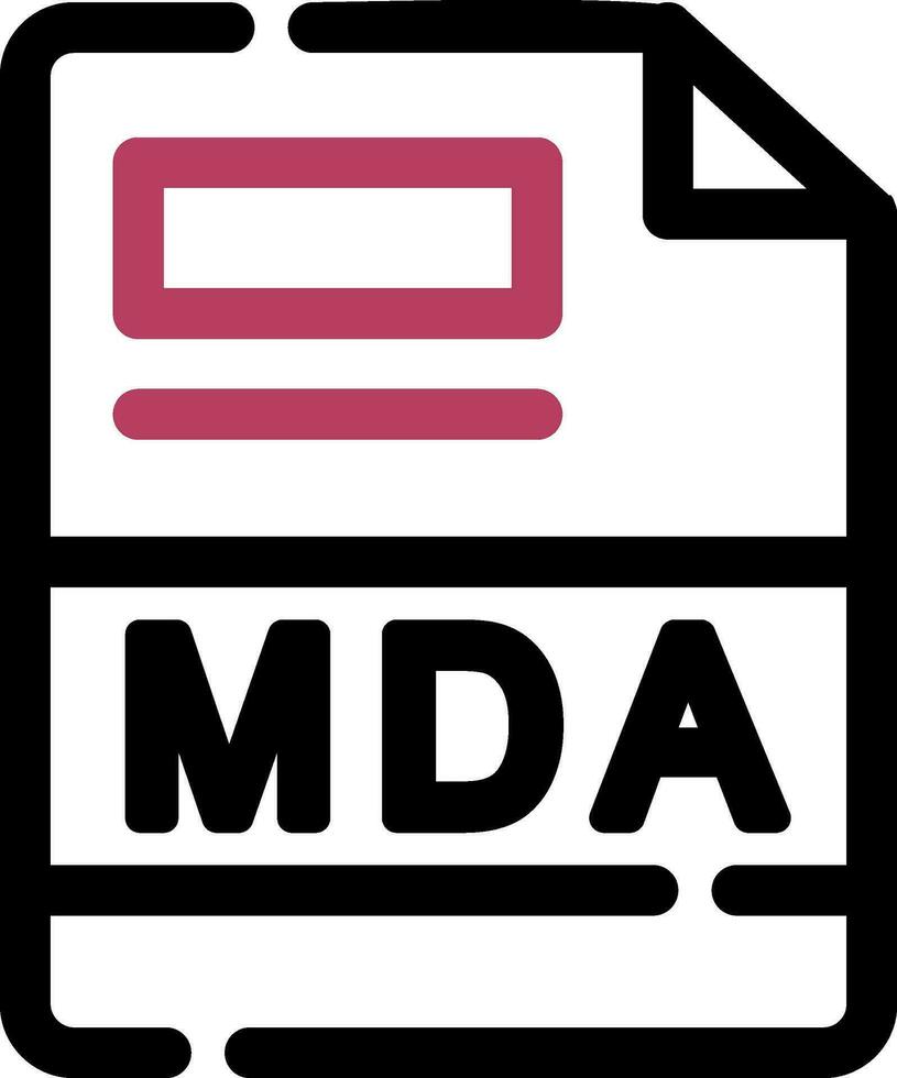 mda creativo icono diseño vector