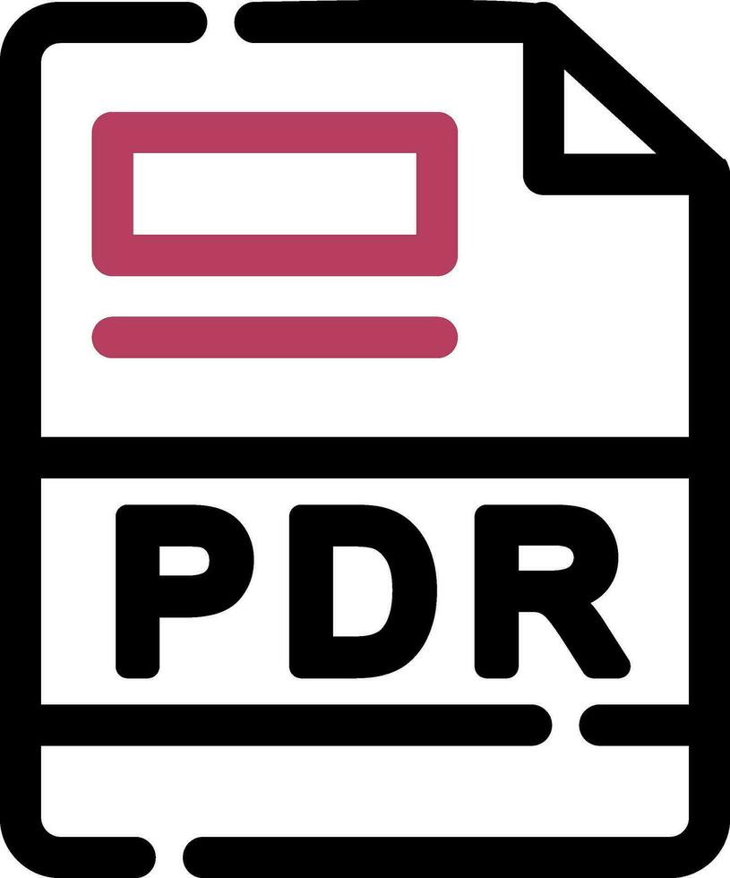 PDR Creative Icon Design vector