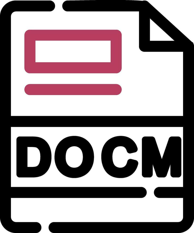 DOCM Creative Icon Design vector