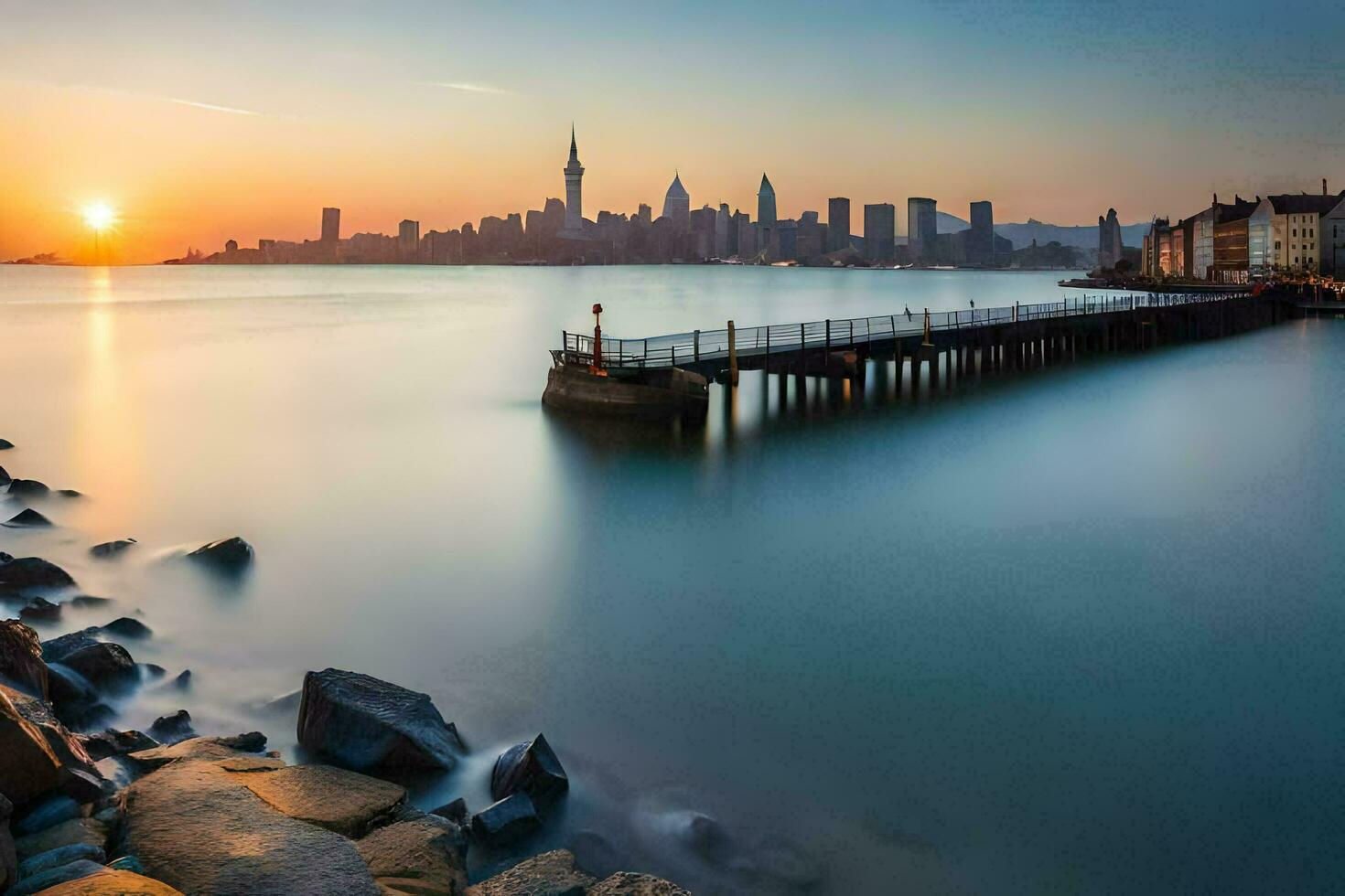 el Dom conjuntos terminado el ciudad horizonte en san francisco generado por ai foto