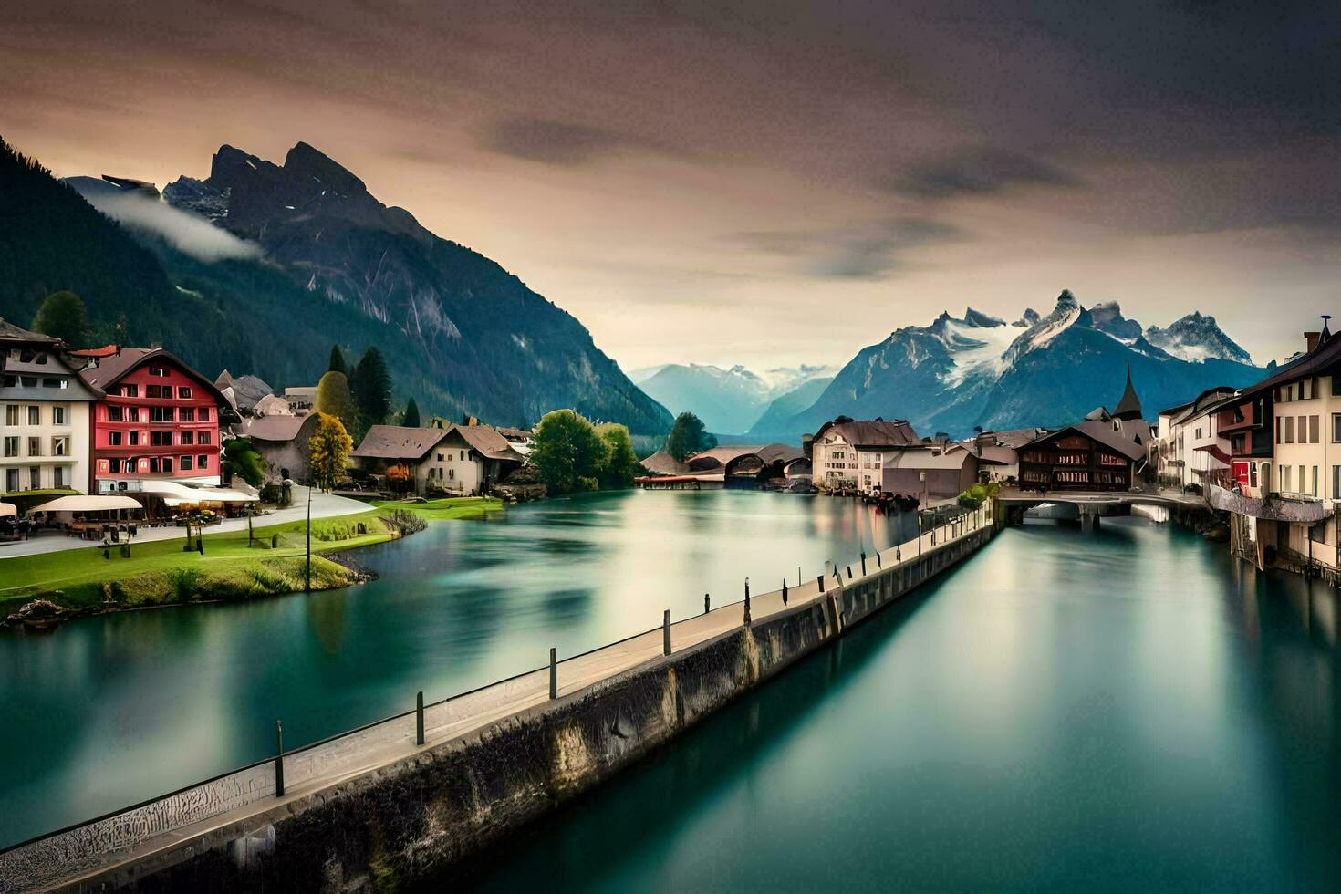 swiss alps, switzerland, europe, european, european landscape. AI-Generated photo