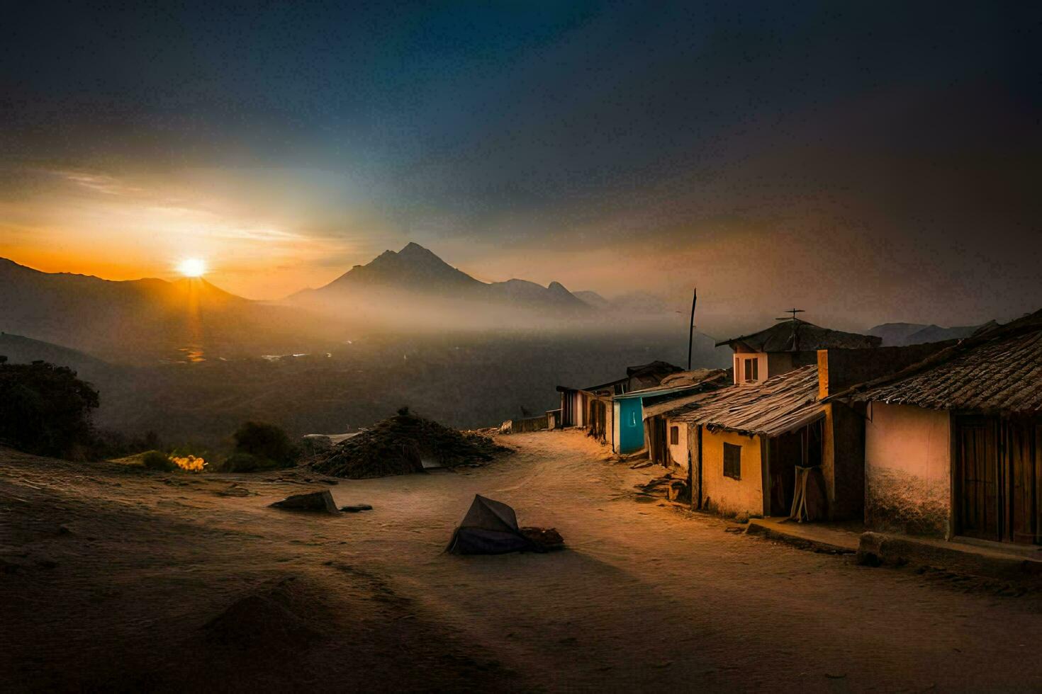the village of kalpa, nepal. AI-Generated photo