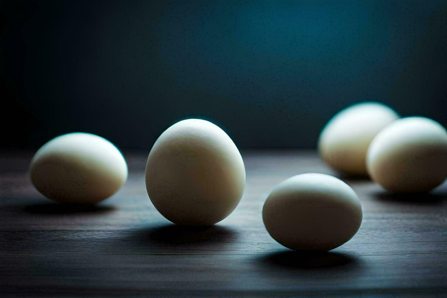 white eggs on a dark background. AI-Generated photo