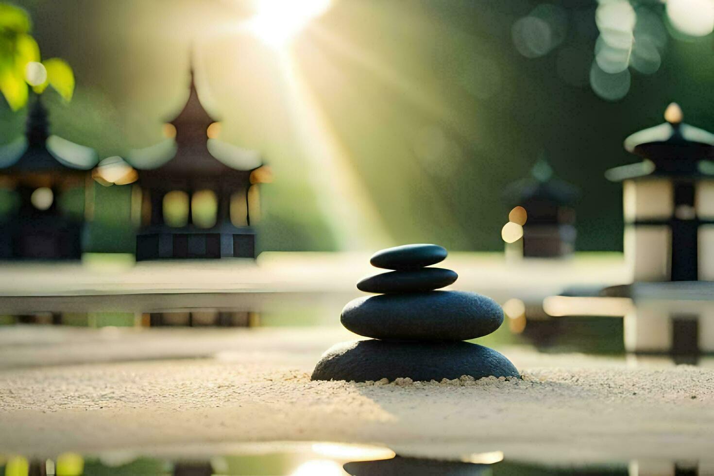 zen garden, zen garden stock photos and pictures. AI-Generated