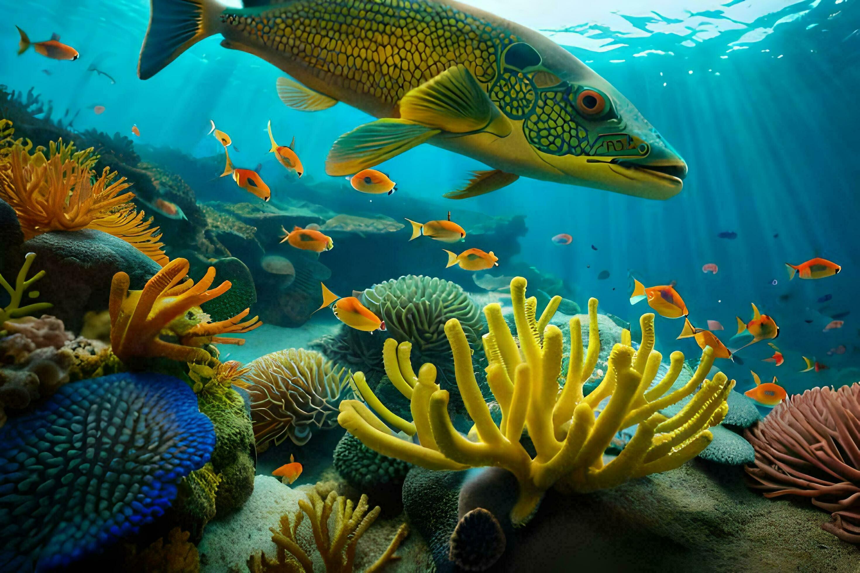 a-fish-swimming-over-a-coral-reef-with-many-different-types-of-fish-ai