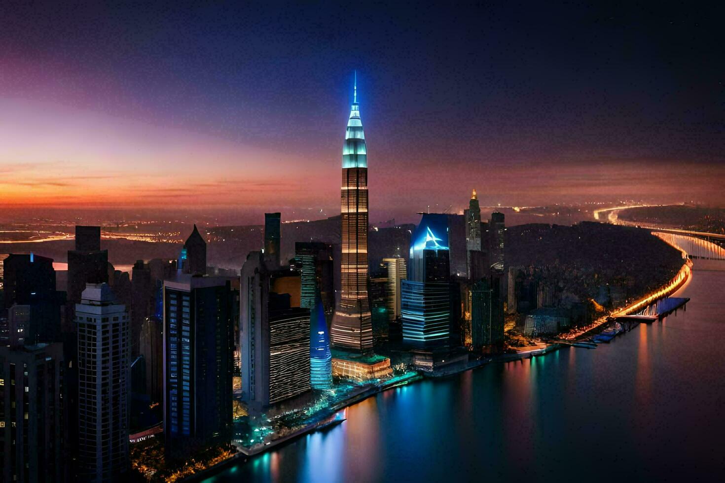 the world's tallest building is a city. AI-Generated photo