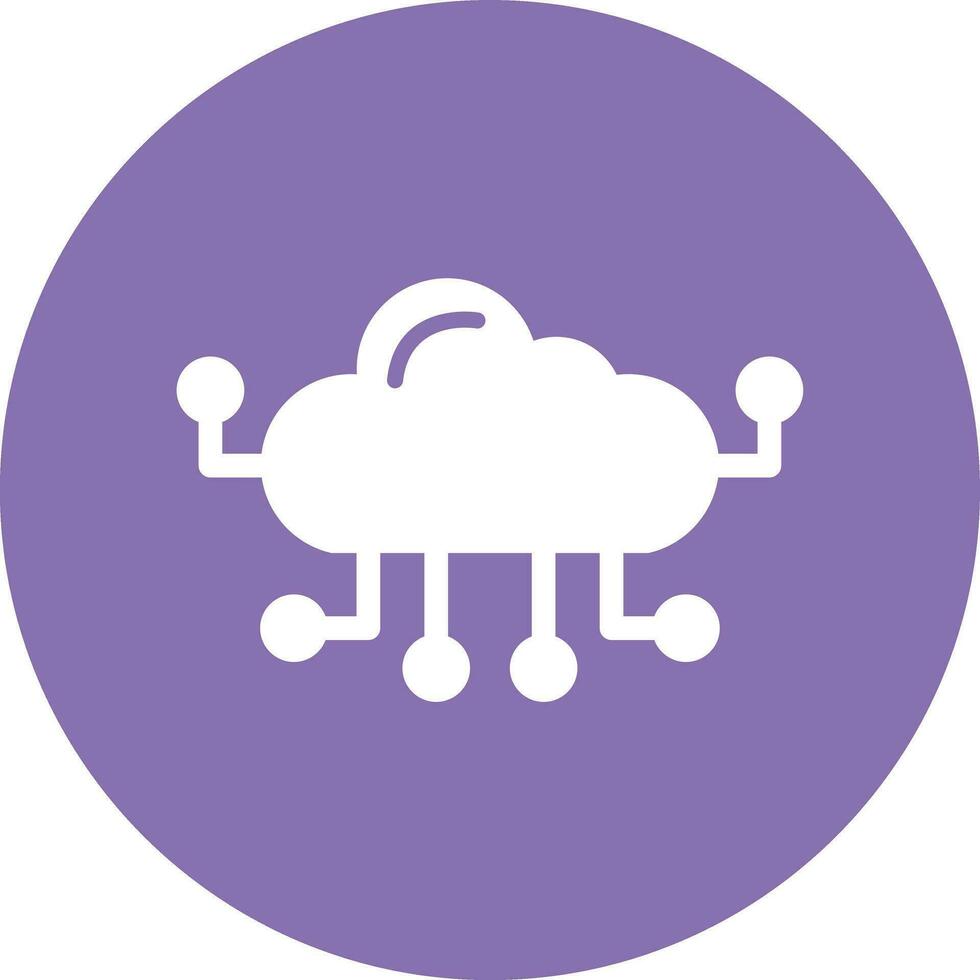 ilustración de diseño de icono de vector de computación en la nube