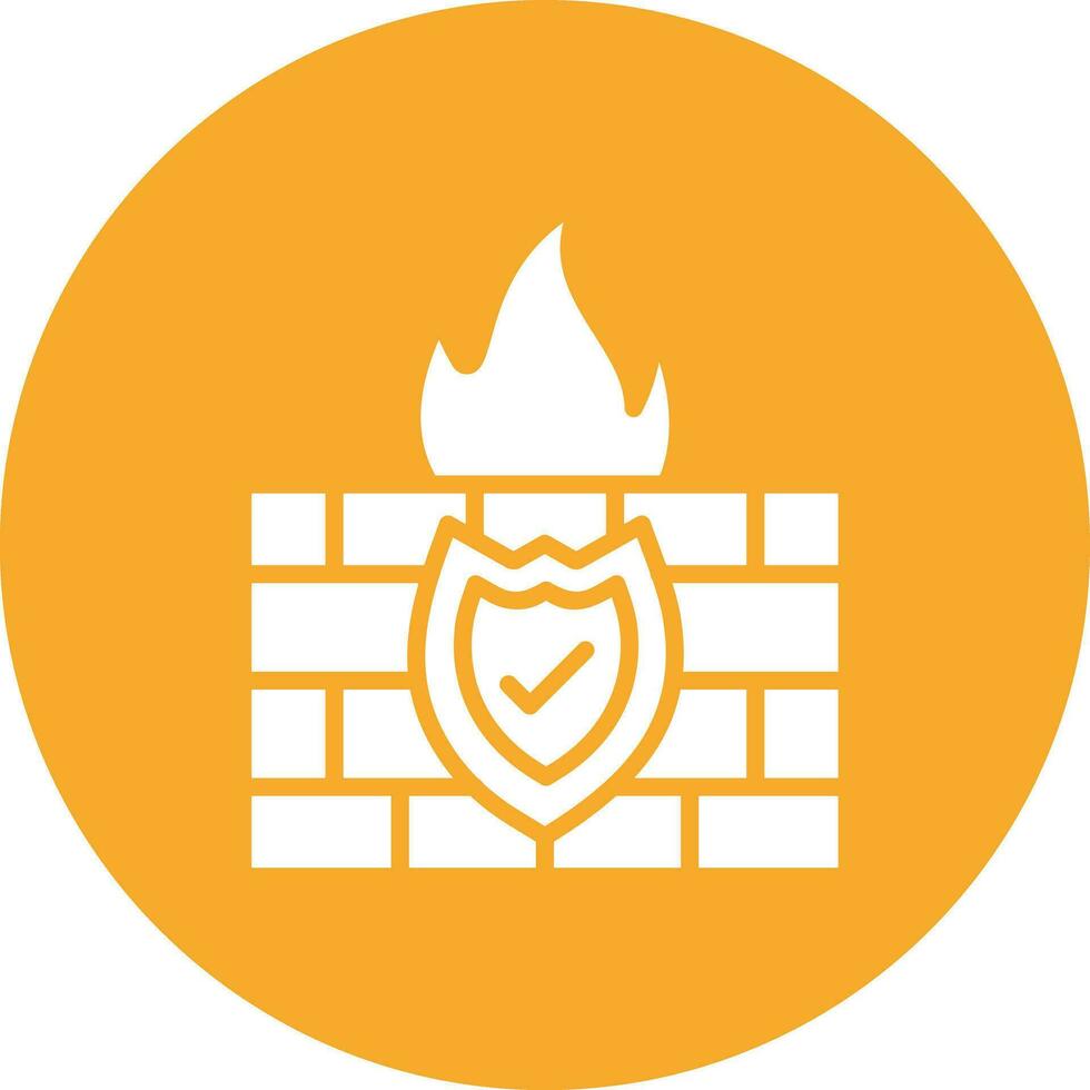 Firewall Vector Icon Design Illustration