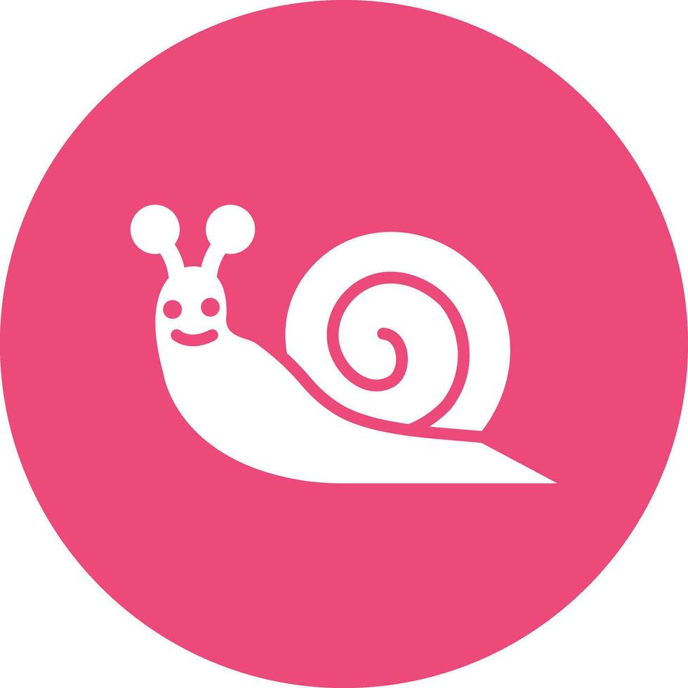 Ilustración de diseño de icono de vector de caracol