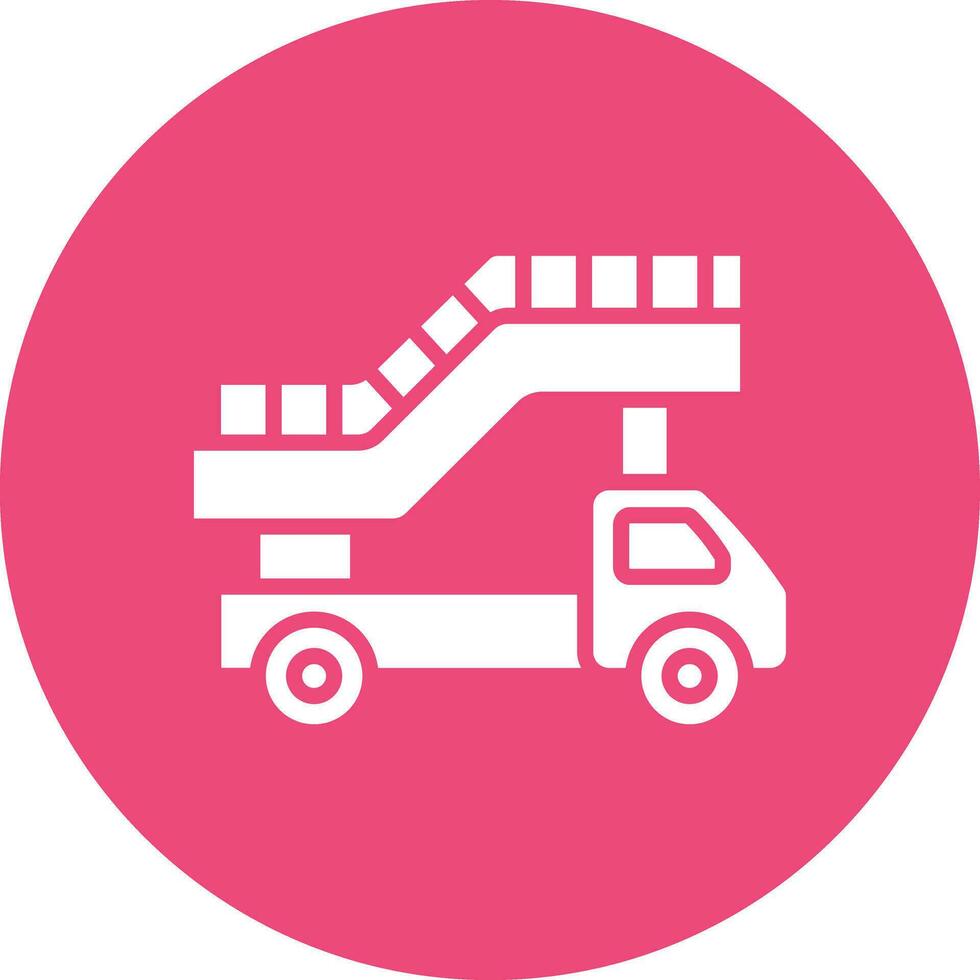 Ladder truck Vector Icon Design Illustration