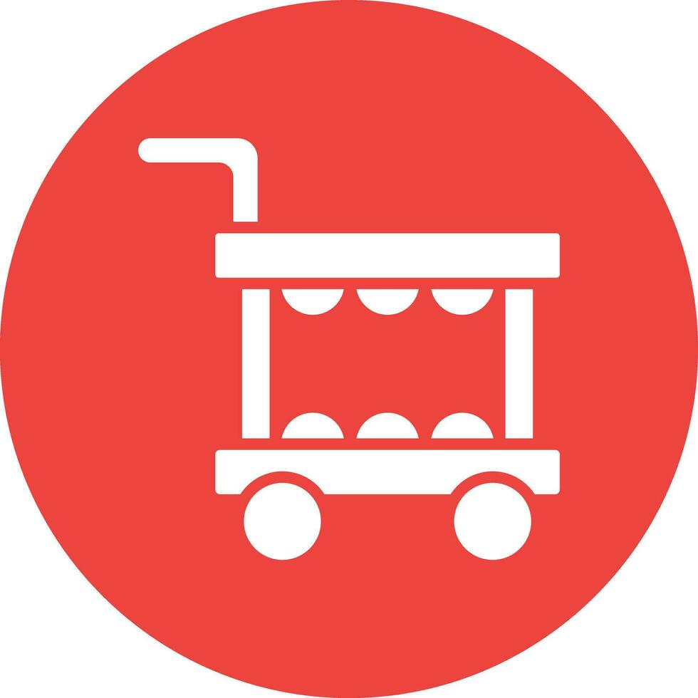 Food trolley Vector Icon Design Illustration