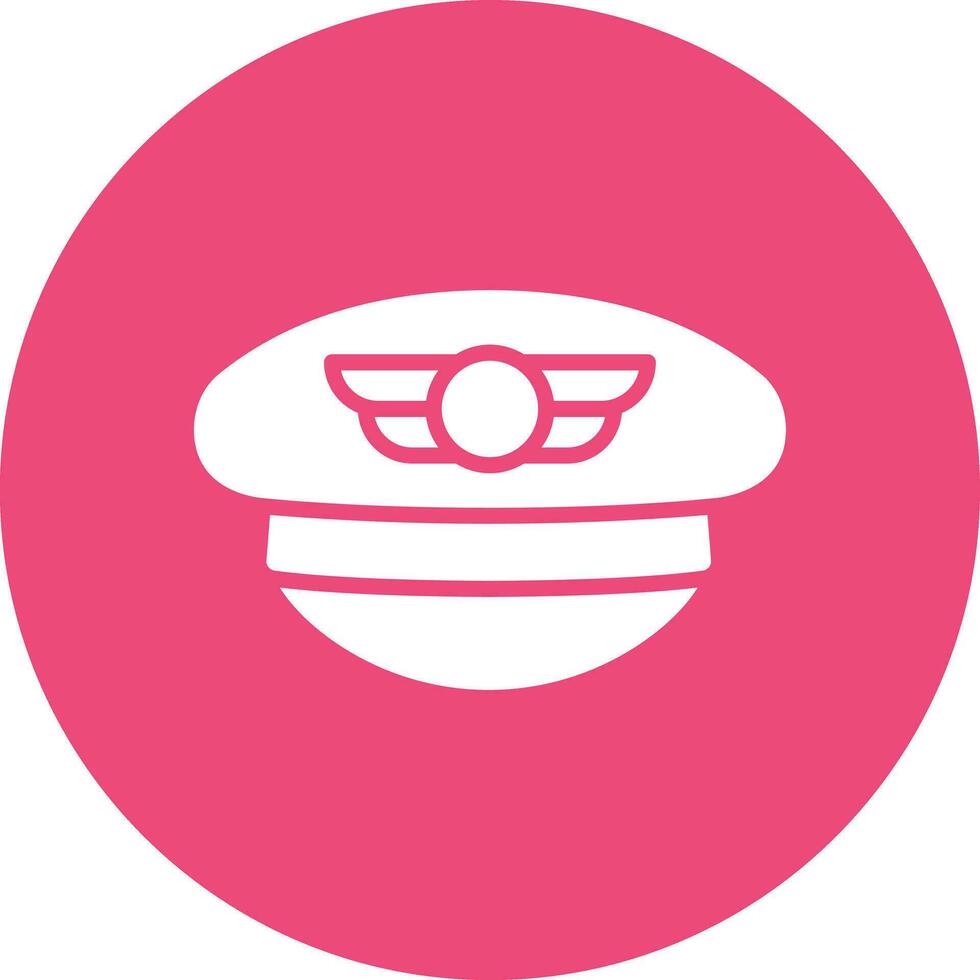 ilustración de diseño de icono de vector de sombrero de piloto