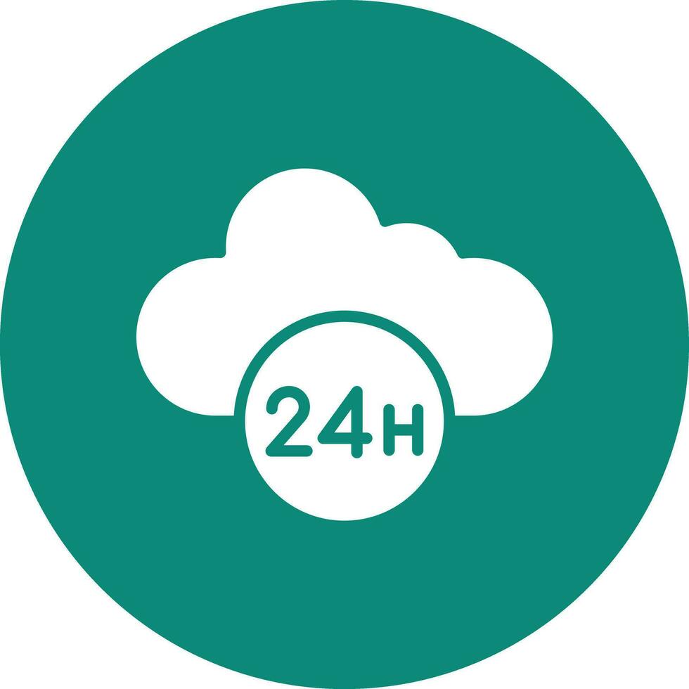 24 hour Vector Icon Design Illustration