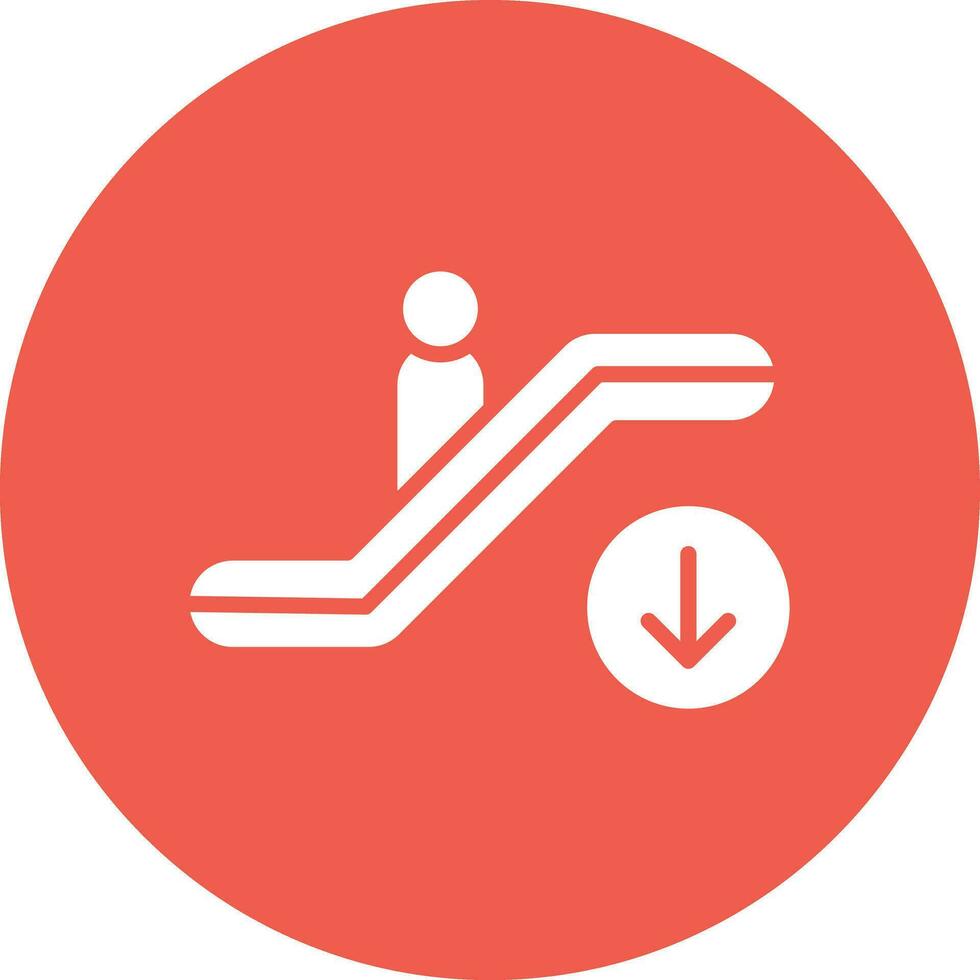 Escalator down Vector Icon Design Illustration