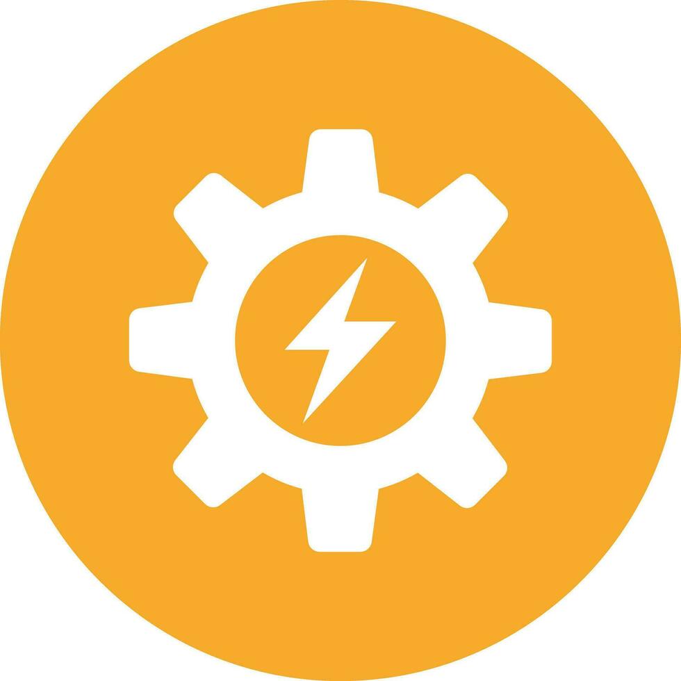 Electric gear Vector Icon Design Illustration