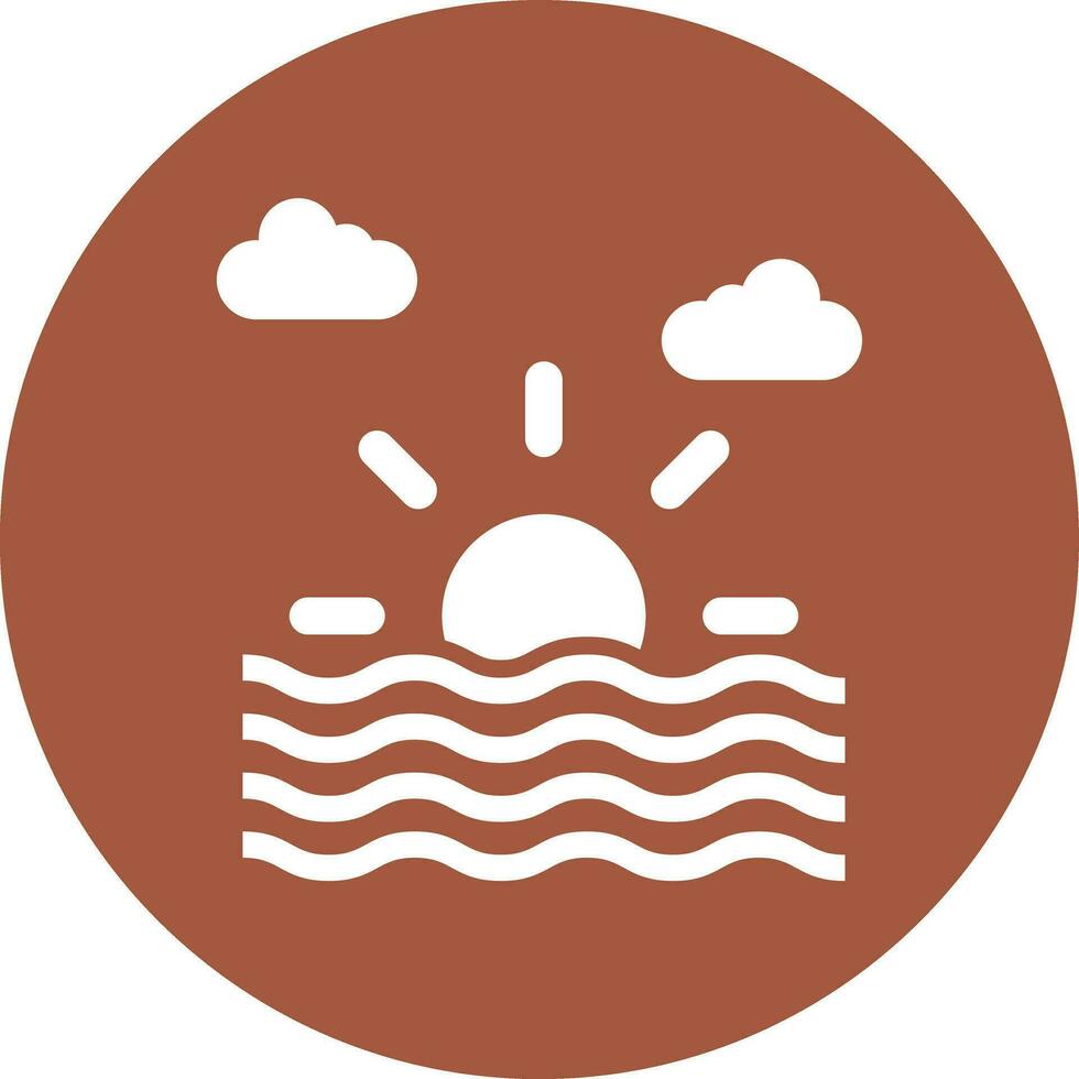 Sunset Vector Icon Design Illustration