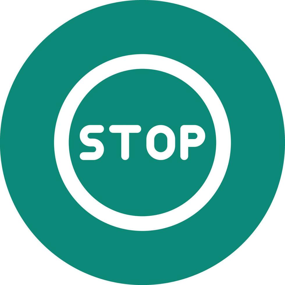 Stop Vector Icon Design Illustration