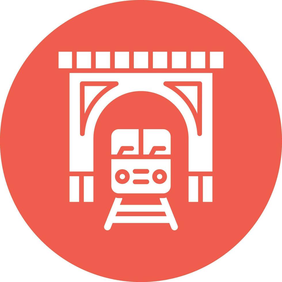 Train tunnel Vector Icon Design Illustration