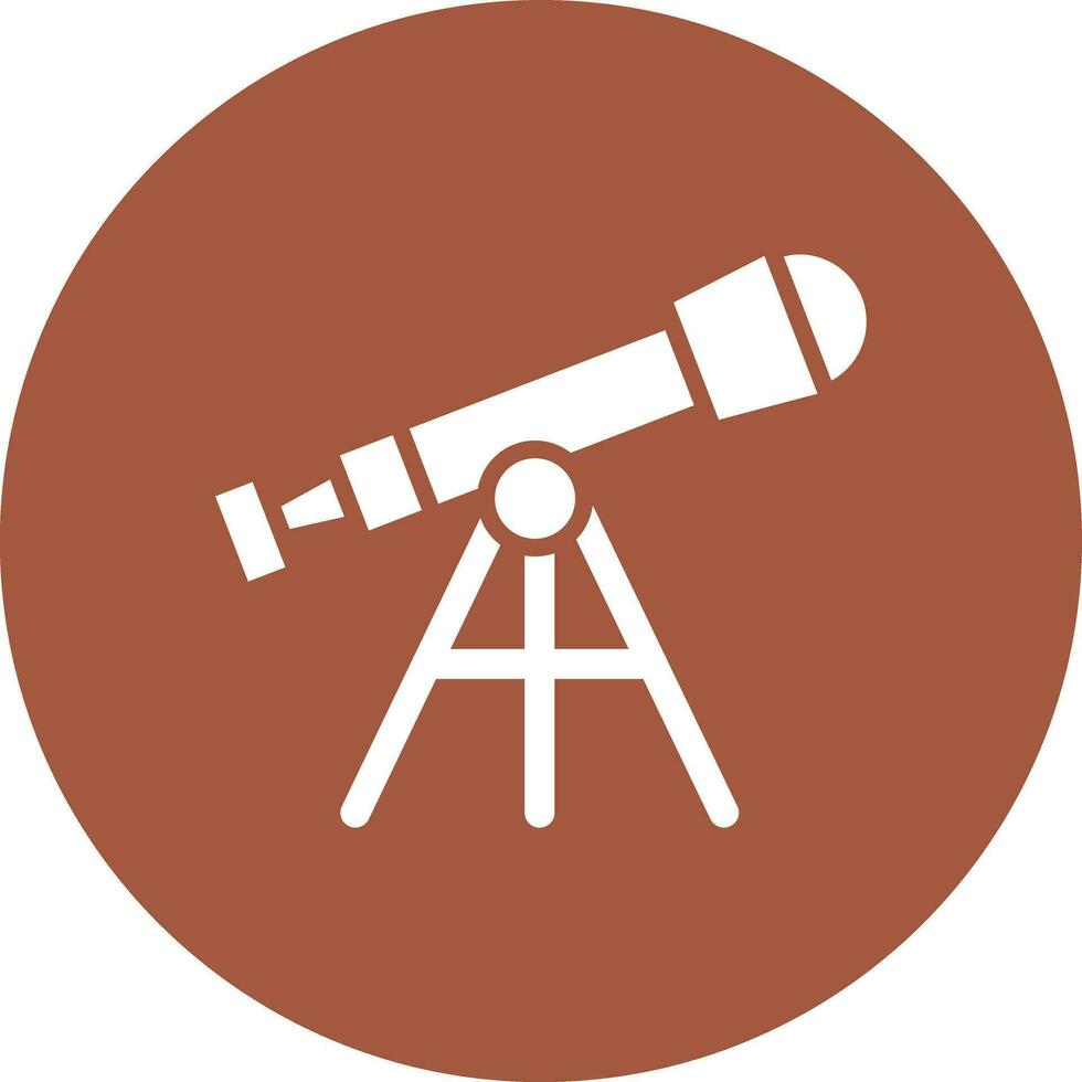 ilustración de diseño de icono de vector de telescopio