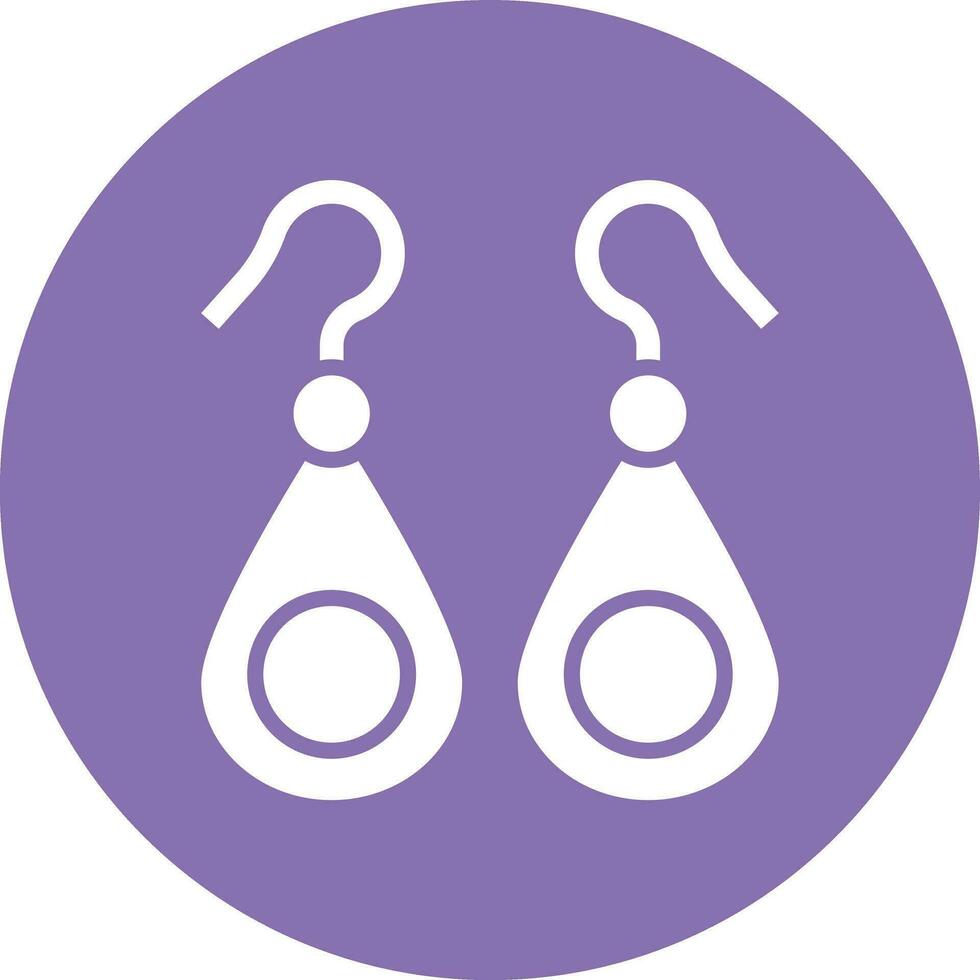 Earrings Vector Icon Design Illustration