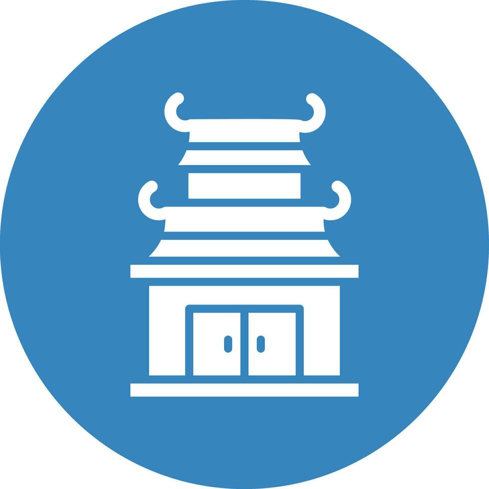 Chinese temple Vector Icon Design Illustration