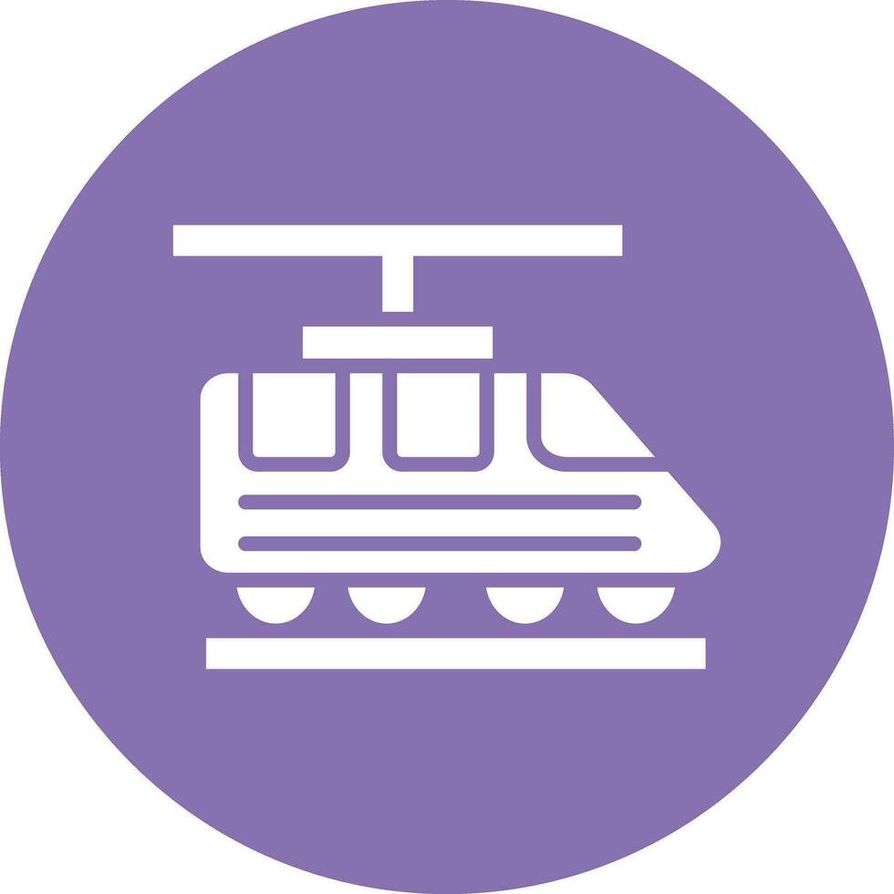 Ilustración de diseño de icono de vector de tren eléctrico