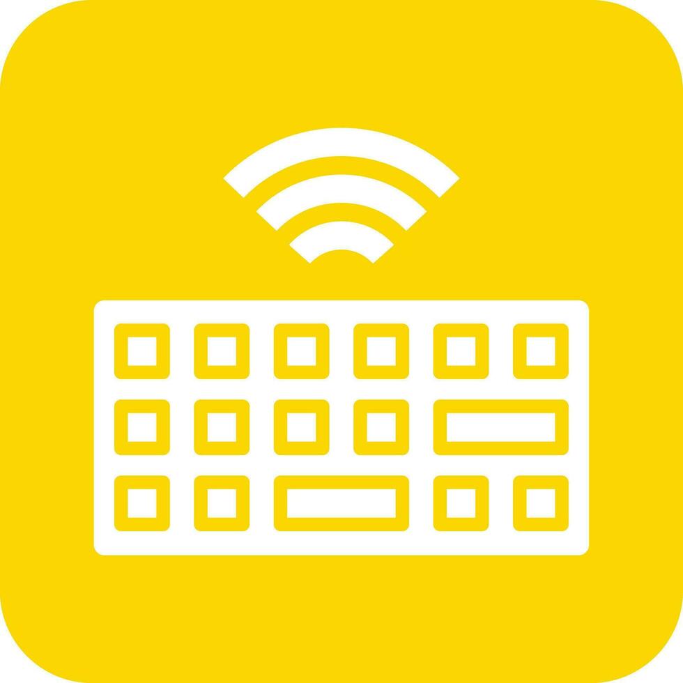 Wireless Keyboard Vector Icon Design Illustration
